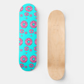 Roze crèmedonuts persoonlijk skateboard (Voorkant)