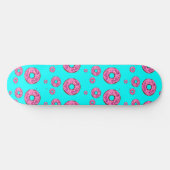 Roze crèmedonuts persoonlijk skateboard (Horizontaal)