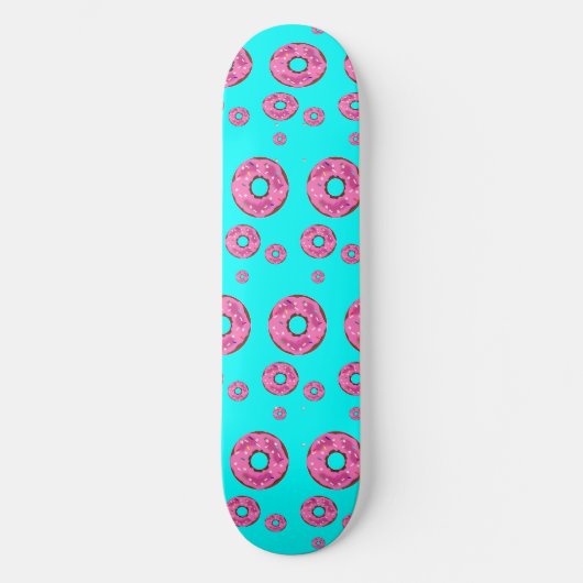Roze crèmedonuts persoonlijk skateboard (Voorkant)