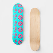 Roze crèmedonuts persoonlijk skateboard (Voorkant)