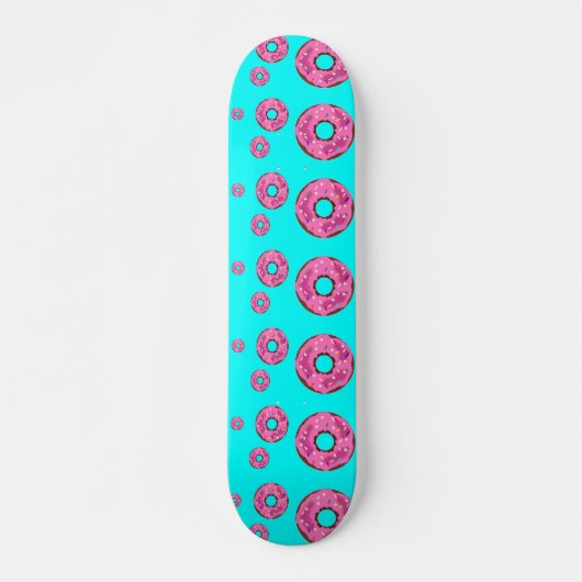 Roze crèmedonuts persoonlijk skateboard (Voorkant)