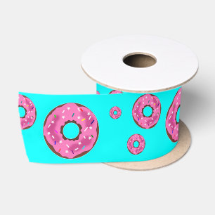 Roze crèmedonuts satijnen lint