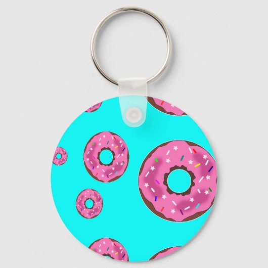 Roze crèmedonuts sleutelhanger (Voorkant)
