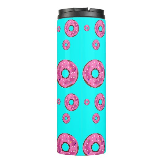 Roze crèmedonuts thermosbeker (Achterkant)