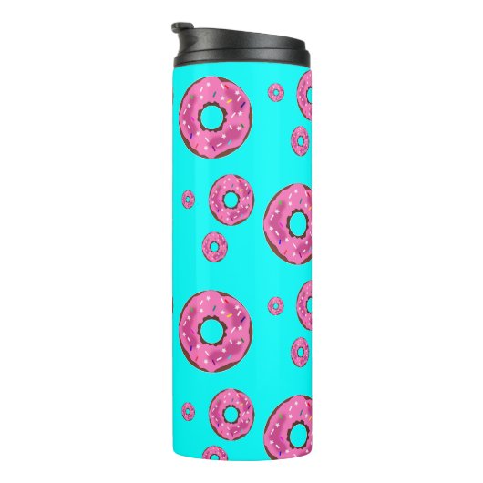 Roze crèmedonuts thermosbeker (Geroteerd rechts)