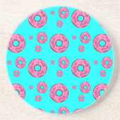 Roze crèmedonuts zandsteen onderzetter (Voorkant)