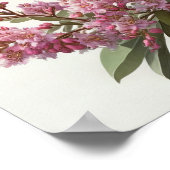Roze Crêpe Myrtle Flowers Art Print Poster (Hoek)