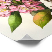 Roze Crêpe Myrtle Flowers Art Print Poster (Hoek)