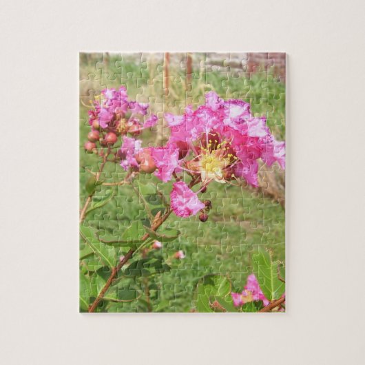 Roze Crepe Myrtle Puzzle Legpuzzel (Verticaal)
