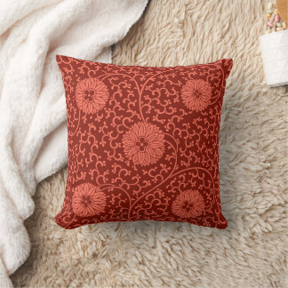 Roze & Crimson Boho bloemmotief Kussen
