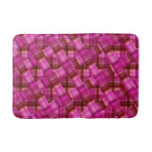 Roze Crisscross gecontroleerd tafartanontwerp, Badmat (Voorkant)