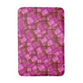 Roze Crisscross gecontroleerd tafartanontwerp, Badmat (Voorkant Verticaal)
