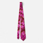 Roze Crisscross gecontroleerd Tartan Stropdas (Achterkant)