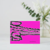 roze croc briefkaart (Staand voorkant)