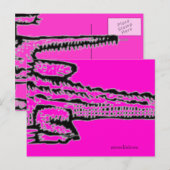 roze croc briefkaart (Voorkant / Achterkant)
