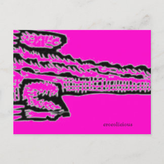 roze croc briefkaart