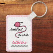 Roze Crochet Fast, Die Warm Sleutelhanger (Achterkant)