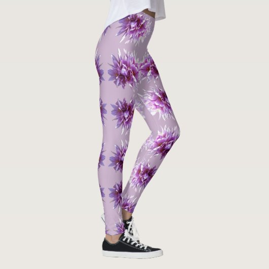 Roze Crocus Flowers Blossom Leggings (Rechts)