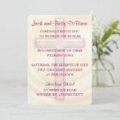 Roze Cross 60th Jubileum Uitnodigingen (Staand voorkant)