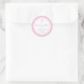 Roze Cross Address Label/Favor Sticker (Tas)