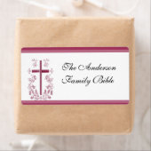 Roze Cross Bijbel Label (Insitu)