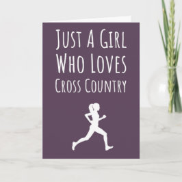 Roze Cross Country Running Kaarten Meisjes voor ha