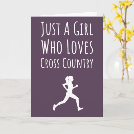 Roze Cross Country Running Kaarten Meisjes voor ha (Gele Bloem)