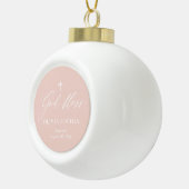 Roze Cross Girl Baptisme Ceramic Ball Ornament (Rechts)