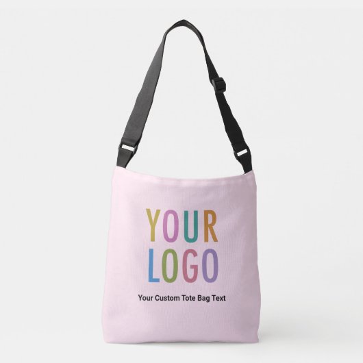 Roze Crossbody Bag Custom Logo Branded Promotional Crossbody Tas (Voorkant)