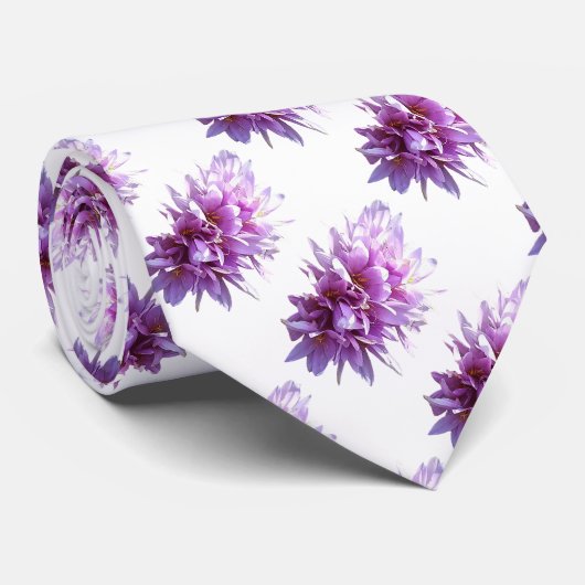 Roze Crous Bloem Stropdas (Opgerold)