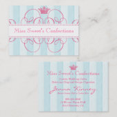 Roze Crown Sweet Shop Large Visitekaartje (Voorkant / Achterkant)