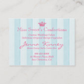 Roze Crown Sweet Shop Large Visitekaartje (Achterkant)