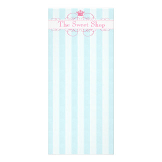 Roze Crown Sweet Shop Rack-kaarten Reclamekaart
