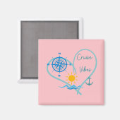 Roze Cruise Vibes deur Magneet (Voorkant / Achterkant)