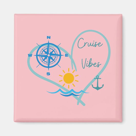 Roze Cruise Vibes deur Magneet (Voorkant)