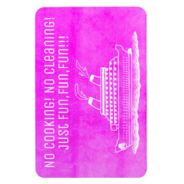 Roze Cruiseschip Cabine Stateroom Deur Geen Koken Magneet