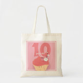 Roze crupcake Birthday | Basis-Tas Tote Bag (Voorkant)