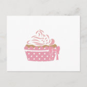 Roze crupcake Birthday Briefkaart (Voorkant)