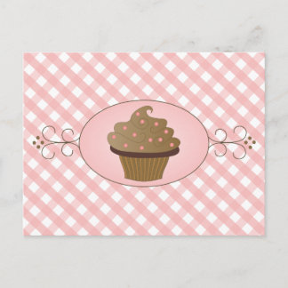Roze crupcake briefkaart