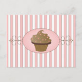 Roze crupcake briefkaart (Voorkant)
