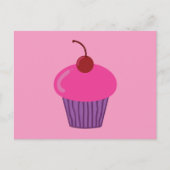 Roze crupcake briefkaart (Voorkant)