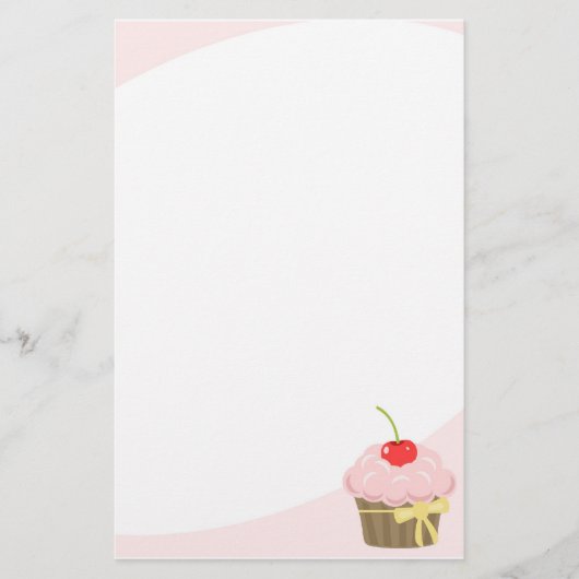 Roze crupcake briefpapier (Voorkant)
