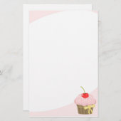Roze crupcake briefpapier (Voorkant / Achterkant)