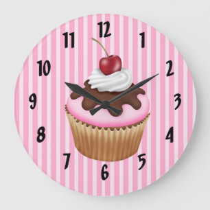 Roze crupcake grote klok
