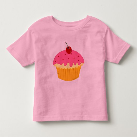 Roze crupcake kinder shirts (Voorkant)