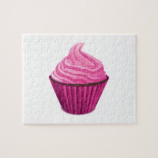 Roze crupcake legpuzzel (Horizontaal)
