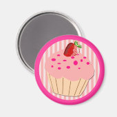 Roze crupcake magneet (Voorkant / Achterkant)
