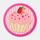 Roze crupcake magneet (Voorkant)
