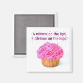 Roze crupcake magneet (Voorkant / Achterkant)