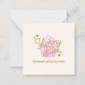 Roze crupcake notitiekaartje (Voorkant)